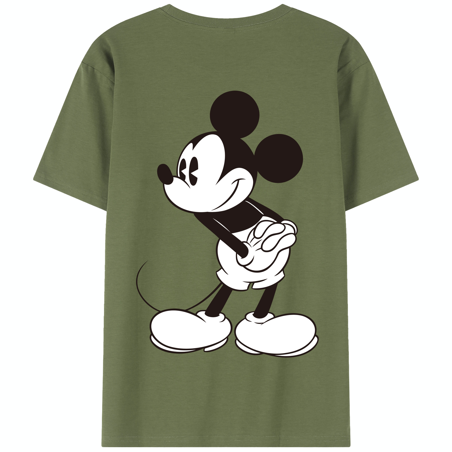 （画像用） ミッキーマウス Mickey Mouse 綿100％半袖Tシャツ（背面プリント）